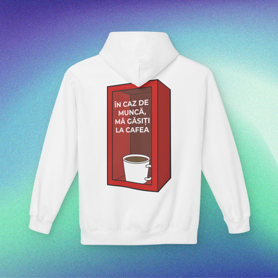 în caz de muncă, mă găsiți la cafea - Hanorac Medium Fit