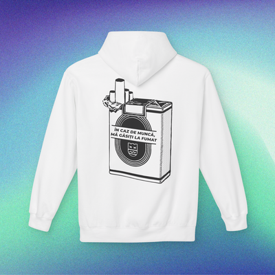 în caz de muncă, mă găsiți la fumat - Hanorac Medium Fit