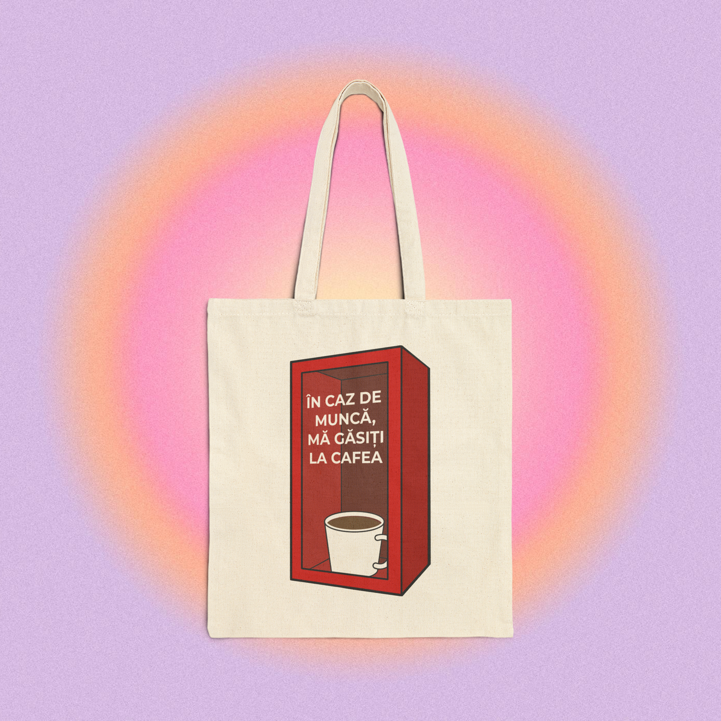 în caz de muncă, mă găsiți la cafea - Tote Bag