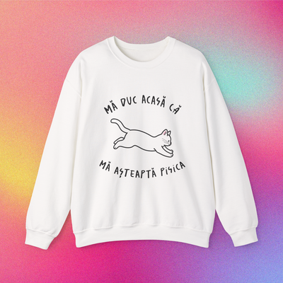 mă duc acasă că mă așteaptă pisica - Bluză Medium Fit