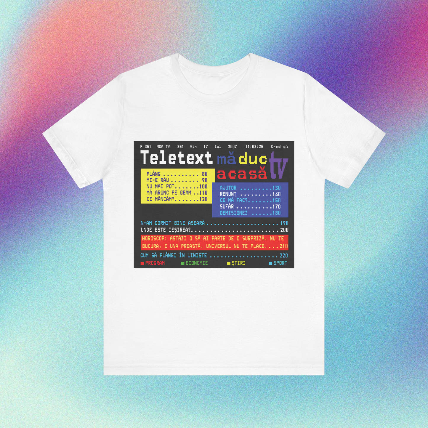 teletext - Tricou Medium Fit
