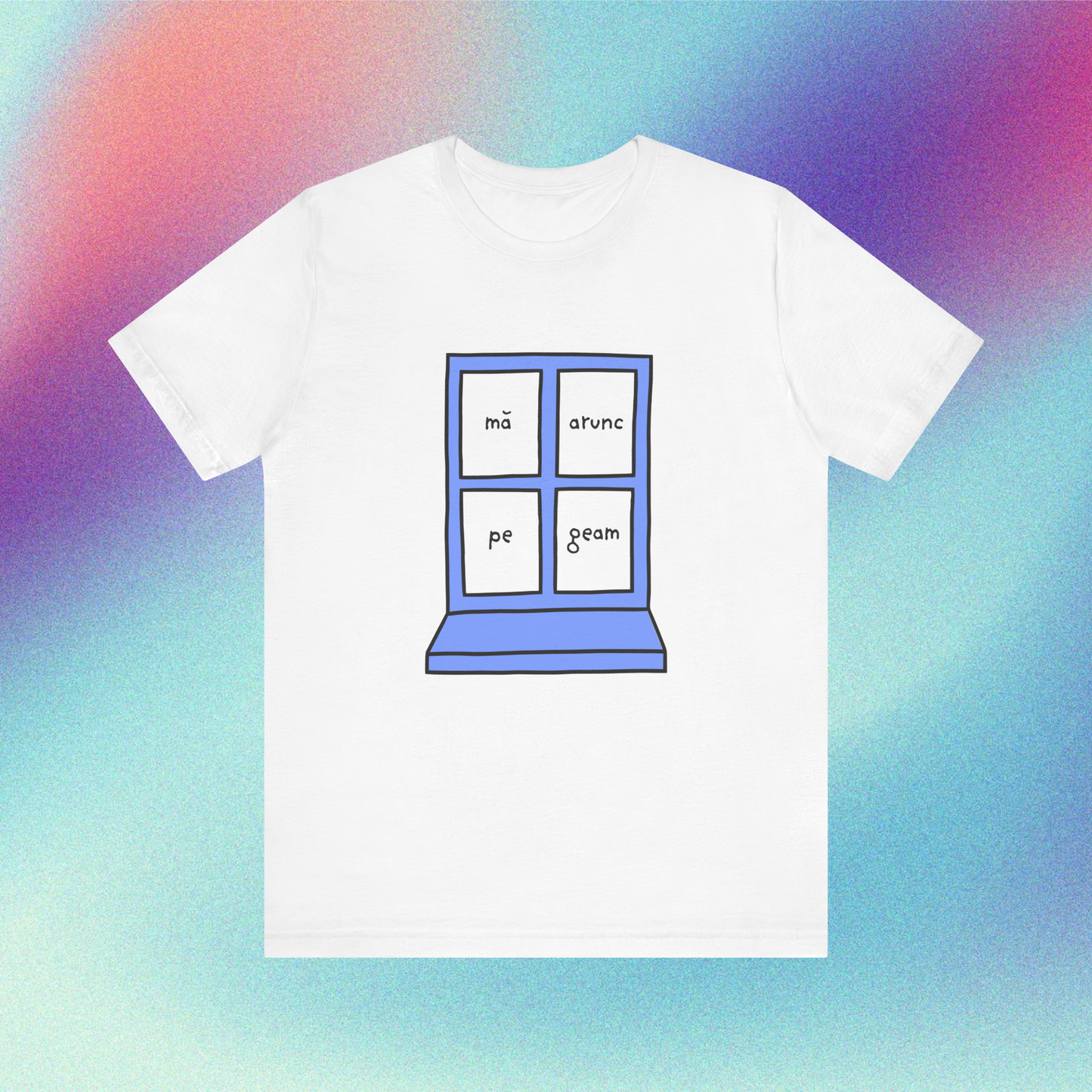 mă arunc pe geam - Tricou Medium Fit