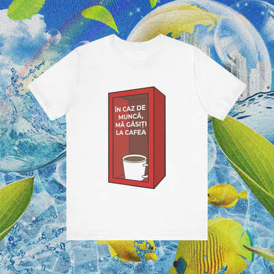 în caz de muncă, mă găsiți la cafea - Tricou Medium Fit
